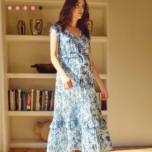 Hatch Blue Floral Maxi Dress